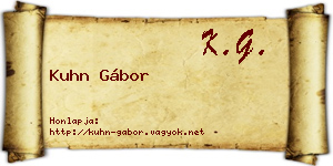 Kuhn Gábor névjegykártya