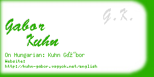 gabor kuhn business card